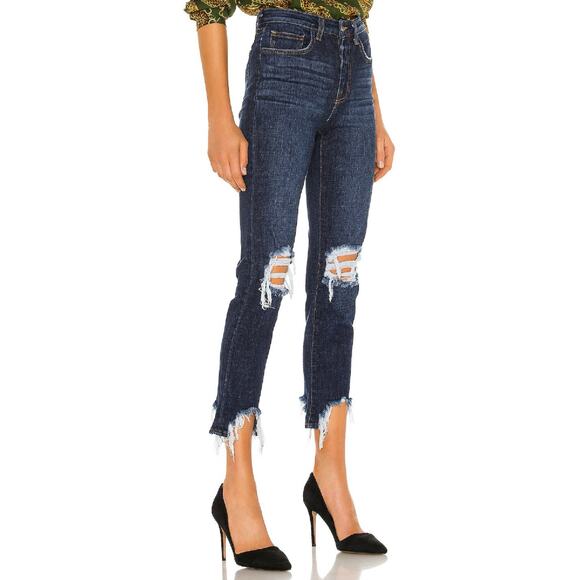 L’Agence High Line Skinny High Rise Distressed Jeans 32 Cupertino Wash - Picture 3 of 10